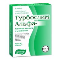 Турбослим альфа-липоевая кислота и l-карнитин таблетки №20 (ЭВАЛАР ЗАО)